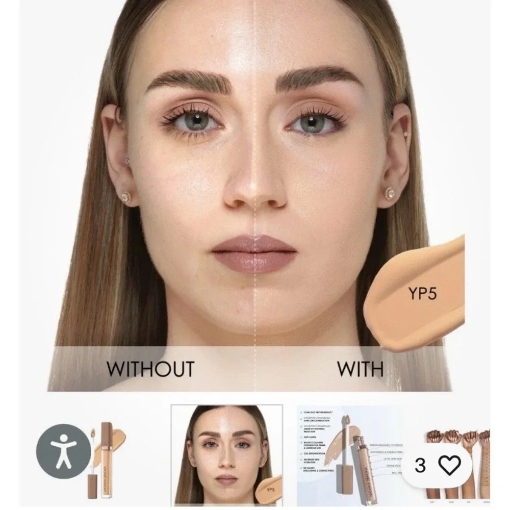 Natasha Denona Hy Glam Concealer YP5 Brightening Hydrating Serum 0.236 fl.Oz‎